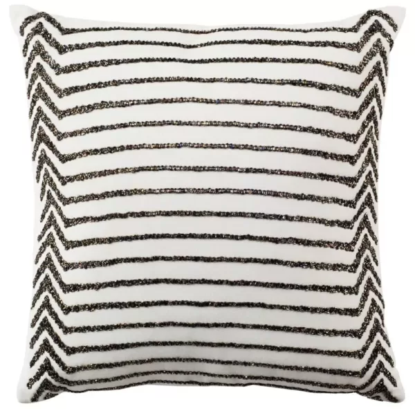 Safavieh Emilia Cream Striped Down Alternative 18 in. x 18 in. Throw Pillow