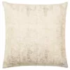 Safavieh Golden Foil Golden Cream Solid Down Alternative 20 in. x 20 in. Throw Pillow