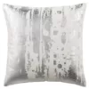 Safavieh Metallic Splatter White Striped Down Alternative 20 in. x 20 in. Throw Pillow