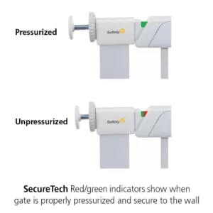 Safety 1st Flat Step 30 in. H Pressure-Mounted Child Safety Gate in White