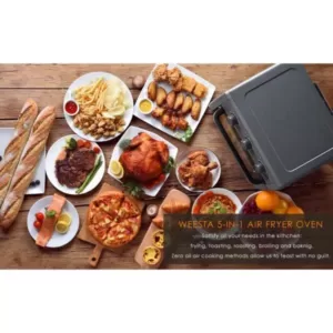 Boyel Living 19 qt. Sandy Grey Cold-formed Steel Air Fryer Toaster Oven with Air Fry Air Roast Toast Broil Bake Function