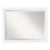 Amanti Art Corvino 45 in. W x 35 in. H Framed Rectangular Beveled Edge Bathroom Vanity Mirror in Satin White