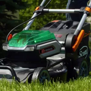 Scotts 21 in. 62-Volt Lithium-Ion Cordless Battery Walk Behind Push Mower with 5 Ah Battery and Charger Included