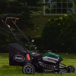 Scotts 21 in. 62-Volt Lithium-Ion Cordless Battery Walk Behind Push Mower with 5 Ah Battery and Charger Included