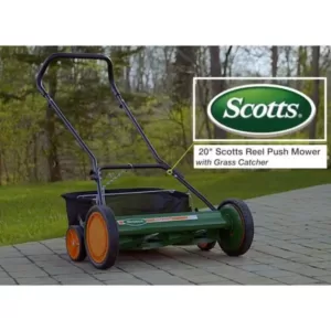 Scotts 20 in. Manual Walk Behind Reel Mower with Grass Catcher