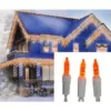 Sienna Set of 70 Orange Gold LED M5 Icicle Christmas Lights - White Wire