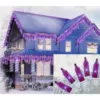 Sienna Set of 100 Purple Mini Icicle Christmas Lights - White Wire