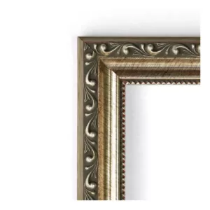 Amanti Art Parisian 20 in. W x 26 in. H Framed Rectangular Beveled Edge Bathroom Vanity Mirror in Silver