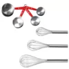 BergHOFF 7-Piece 18/10 Stainless Steel Bake Set 3-Piece Whisks and 4-Piece Measuring Cup Set