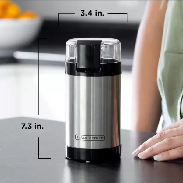 BLACK+DECKER 4 oz. Silver Coffee Grinder