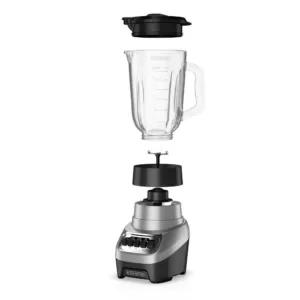 BLACK+DECKER 48 oz. 4-Speeds Silver Glass Jar Blender