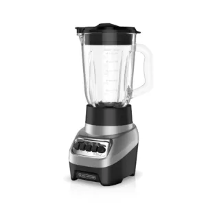 BLACK+DECKER 48 oz. 4-Speeds Silver Glass Jar Blender