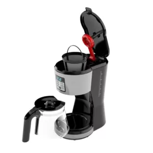 BLACK+DECKER 12-Cup Silver Accents Programmable Coffeemaker with Vortex Technology