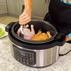 Boyel Living 8 Qt. Stainless Steel 12-in-1 Multiuse Programmable Electric Pressure Cooker with Non-Stick Pot and Cool-Touch Handles