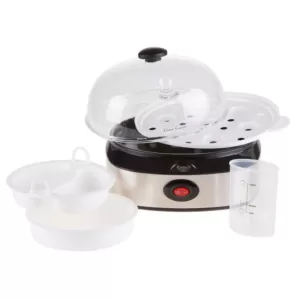 Classic Cuisine 7-Egg Silver Egg Cooker with Automatic Shut-off