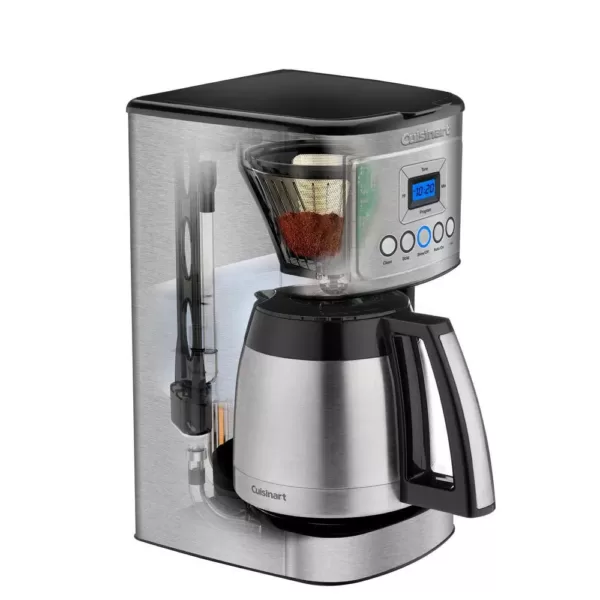 Cuisinart 12-Cup Programmable Silver Coffee Maker with Built-In Timer