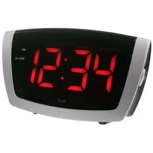 Equity by La Crosse 7.25 in. x 3.9 in. Red LED Alarm Clock with HI/LO Dimmer