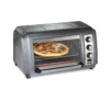 Hamilton Beach Easy Reach 1500-Watts 6-Slice Grey Toaster Oven with Roll-Top Door