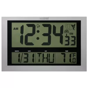 La Crosse Technology Jumbo Digital Atomic Wall Clock with Temperature