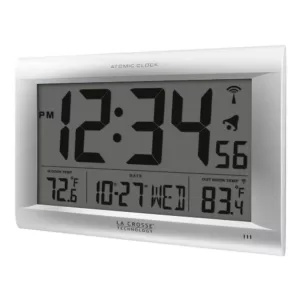 La Crosse Technology Jumbo Atomic Digital Wall Clock with Outdoor Temperature