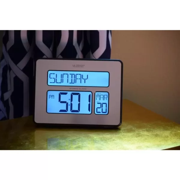 La Crosse Technology Atomic Full Calendar Digital Clock with Extra Large Digits - Perfect Gift for the Elderly