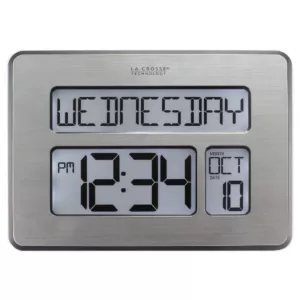 La Crosse Technology Atomic Full Calendar Digital Clock with Extra Large Digits - Perfect Gift for the Elderly