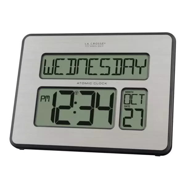 La Crosse Technology Atomic Full Calendar Digital Clock with Extra Large Digits - Perfect Gift for the Elderly