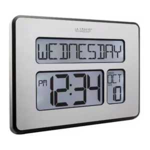 La Crosse Technology Atomic Full Calendar Digital Clock with Extra Large Digits - Perfect Gift for the Elderly