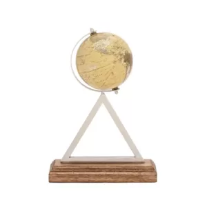 LITTON LANE 14 in. Rustic Globe with Triangular Stand