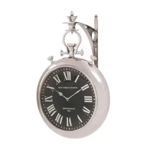 LITTON LANE 22 in. x 16 in. Vintage Pocket-Watch-Style Suspended Wall Clock