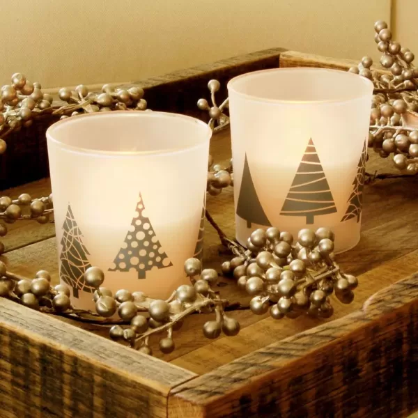 LUMABASE Christmas Trees Battery Operated LED Candles (2-Count)