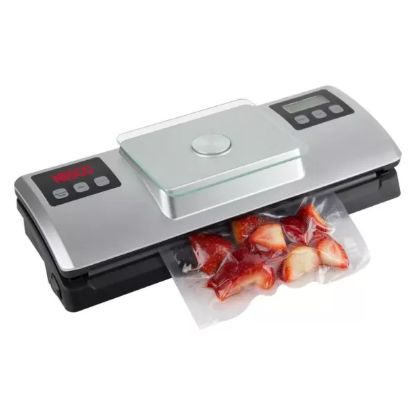 Nesco Silver Food Vacuum Sealer with Bag Cutter