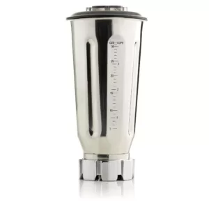 Omega 1 HP 32 oz. 2-Speed Silver Blender with Stainless Steel Jar