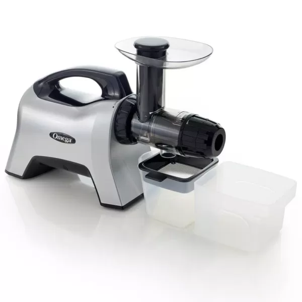 Omega Horizontal Slow Masticating Nutrition Center Silver Juicer