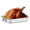 Ovente 13 in. x 9.3 in. Dishwasher-Safe Stainless Steel Roasting Pan with Wire Rack and Handles