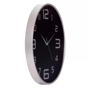 Pinnacle Silver and Black Wall Clock