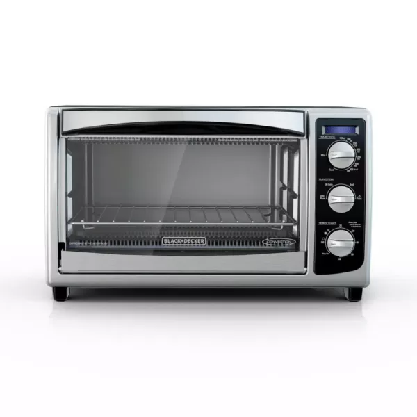 BLACK+DECKER 1500 W 6-Slice Stainless Steel Toaster Oven with Built-In Timer