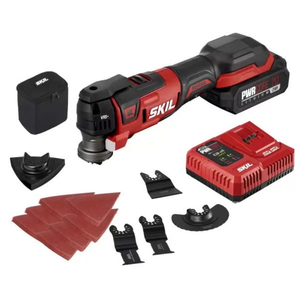 Skil PWRCore 20-Volt Brushless Oscillating MultiTool Kit with PWRJump Charger