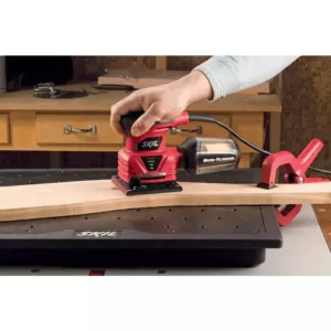 Skil 2 Amp Corded Electric 1/4 in. Sheet Palm Sander with Pressure Control and Micro Filtration Kit