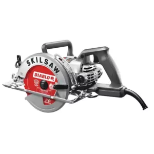 SKILSAW 15 Amp Corded Electric 7-1/4 in. Aluminum Worm Drive Circular Saw with 24-Tooth Carbide Tipped Diablo Blade