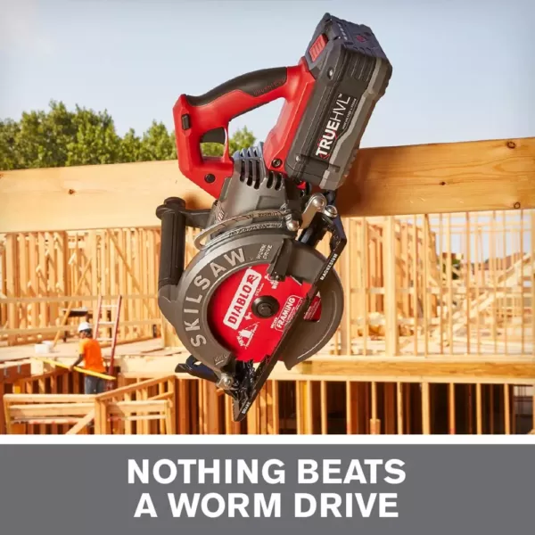 SKILSAW TRUEHVL 48-Volt Cordless 7-1/4 in. Worm Drive Saw Kit with TRUEHVL Battery and Diablo Blade