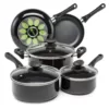 Ecolution Artistry 8-Piece Aluminum Nonstick Cookware Set in Slate