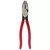 Southwire 9 in. Hi-Leverage Side Cutting Pliers with Crimper with Dipped Handles