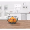 Spectrum Mason Fruit Bowl Basket Industrial Gray Kitchen Organizer