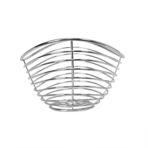 Spectrum Opus Countertop Chrome Fruit Bowl Basket Produce Holder Organizer Decorative Display Stand