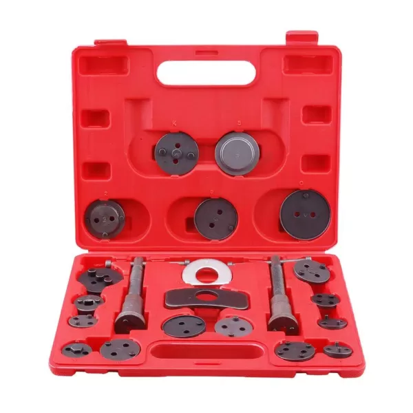 SPEEDWAY Universal Disc Brake Caliper Piston Pad Auto Car Wind Back Tool Kit with Case (21-Piece)