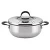 Circulon Momentum Stainless Steel Nonstick 4-Quart Covered Casserole with Locking Straining Lid