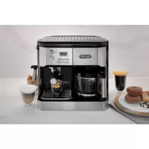 DeLonghi All-In-One 10-Cup Stainless Steel Espresso Machine and Drip Coffee Maker