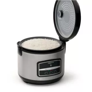 Presto 16-Cup Stainless Steel Rice Cooker with Non-Stick Cooking Pot