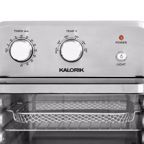 KALORIK 12 qt. Stainless Steel and Black Air Fryer Oven